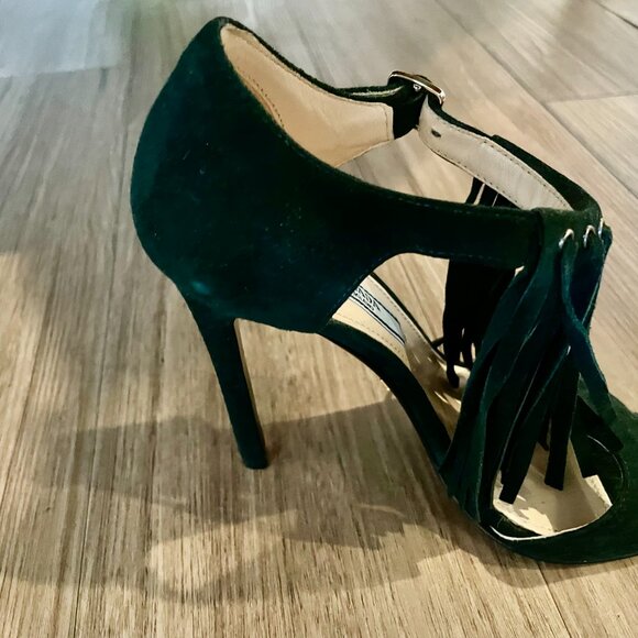 Prada Green Sued Fringe Sandals size 6 - Picture 8 of 9